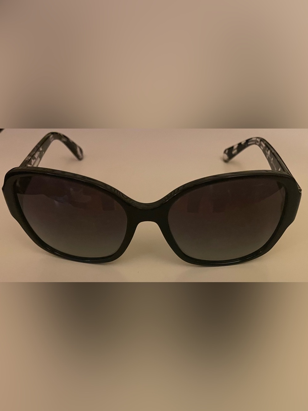 Coach HC8166 L154 534811 Black Crystal Mosaic Oversized Butterfly Sunglasses
